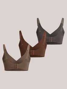 Veilyse 3pcs/Set Wireless Jelly Bra, Comfortable & Soft Women Fashion Bra - Multicolor - View 15