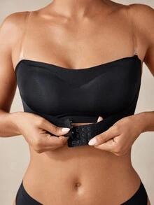 Veilyse 2pcs/Set Strapless Front Closure Wireless Minimizer Bra, Slip-Resistant Thin Camisole Style Underwear, Suitable For Teenage Girls - Multicolor - View 7