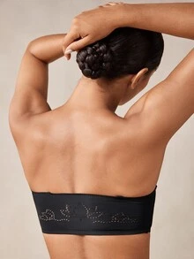 Veilyse 2pcs/Set Strapless Front Closure Wireless Minimizer Bra, Slip-Resistant Thin Camisole Style Underwear, Suitable For Teenage Girls - Multicolor - View 2