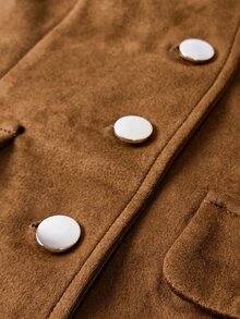 Breezaya Jaket Wanita Elegan untuk Beraktivitas di Luar Ruangan Musim Gugur-Musim Dingin - Coffee Brown - View 5