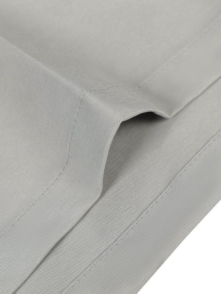 PAVTROS Men's Gray Long Pants, Double Belt Loop Design, Loose Casual Fashion Versatile Straight Leg Trousers, Minimalist Dress Pants - Grey - View 7