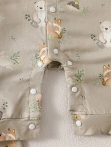 SHEIN 新生兒嬰兒衣物禮品套裝 春/夏新款 嬰兒連身衣套裝 嬰兒淋浴禮品 中性可愛男女通用配件 米色 - 駝色 - 查看 6