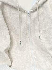 Resyla Men's American Retro Premium Minimalist Hoodie, Autumn/Winter Fashion - Light Grey - View 4