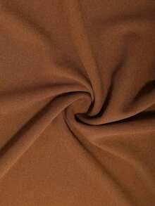 Miaspire Elegant Business Modest, Pleated Tailored, Work Dress Women, Structured Fabric, Brown Caramel, Slim Fit A-Line, Office Ceremony, Fall Autumn Winter - Brown - View 7