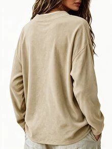 Holdful Holdful Women's Woven Casual Fall Lightweight Coat - Apricot - View 2