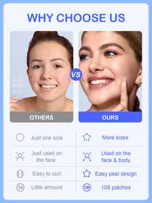 SlowSunday XL Invisible Blemish Patch, Large Blemish Areas, Blemish Clusters, Bigger Patch, Better Coverage, For Face & Body, Ultra-Thin & Waterproof & Breathable Daily Use, Ideal For Partyy, Suitable For Summer, Halloween - Pink - View 4