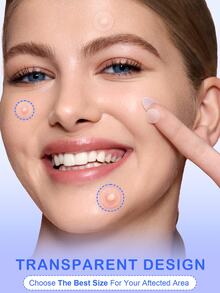 SlowSunday XL Invisible Blemish Patch, Large Blemish Areas, Blemish Clusters, Bigger Patch, Better Coverage, For Face & Body, Ultra-Thin & Waterproof & Breathable Daily Use, Ideal For Partyy, Suitable For Summer, Halloween - Pink - View 2