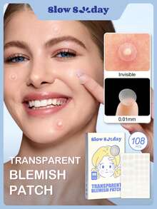 SlowSunday XL Invisible Blemish Patch, Large Blemish Areas, Blemish Clusters, Bigger Patch, Better Coverage, For Face & Body, Ultra-Thin & Waterproof & Breathable Daily Use, Ideal For Partyy, Suitable For Summer, Halloween - Pink - View 1