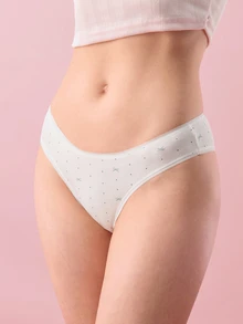 Bonmuse 5件套女士可爱碎花内衣套装，包含碎花内裤和文胸，尽显女性柔美风格 - 彩色 - 查看 4