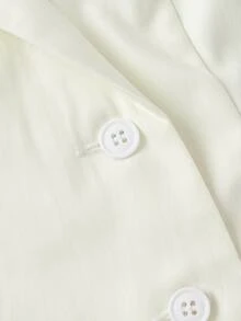 SHEIN MOD 大尺碼女款白色蕾絲拼接無袖優雅修身西裝套裝，適合外出、婚禮賓客、返校季、節慶、假日，夏秋款 - 白色 - 查看 13