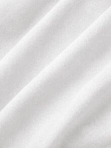 SHEIN MOD 大尺碼韓系百搭蕾絲拼接長袖運動衫 - 白色 - 查看 7