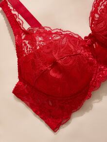 Charlaine 2packs Floral Lace Underwire Bra Lingerie - Multicolor - View 5