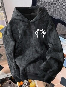 Manfinity Hypemode 男士秋冬休閒仿雪花連帽衛衣 - 黑色 - 查看 2