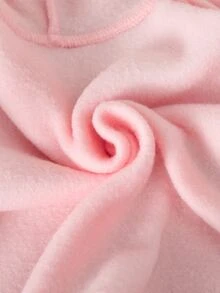 SHEIN Vintaside Kids 女嬰休閒純色保暖內裡連帽拉鍊外套，適合秋冬穿著 - 彩色 - 查看 4