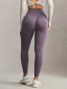 Activina Women's Seamless Sports Leggings 2 Pieces Set Black & Purple - Multicolor - View 10