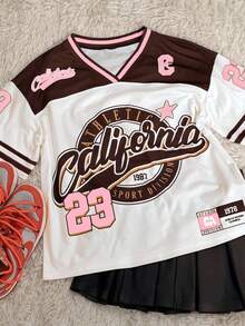 Coolane Kids Tween Girls Fall/Winter Festival Streetwear Vintage Breathable Mesh Number Pattern Graphics Baseball Jersey - Multicolor - View 3