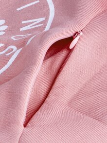 GentleRue Maternity Sweatshirt Hamil/Menyusui Serbaguna dengan Leher Bulat dan Motif Huruf Eropa dan Amerika - Berwarna merah muda - View 4
