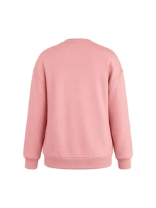 GentleRue Maternity Sweatshirt Hamil/Menyusui Serbaguna dengan Leher Bulat dan Motif Huruf Eropa dan Amerika - Berwarna merah muda - View 2