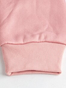 GentleRue Maternity Sweatshirt Hamil/Menyusui Serbaguna dengan Leher Bulat dan Motif Huruf Eropa dan Amerika - Berwarna merah muda - View 6
