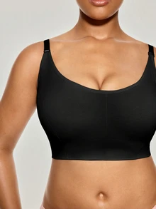 Snug Zone Women's Popular Fashion Comfortable Minimalist Solid Color High Cost-Performance High Quality Plus Size Bra 5pcs/Pack - Black - View 6