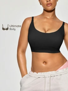 Snug Zone Women's Popular Fashion Comfortable Minimalist Solid Color High Cost-Performance High Quality Plus Size Bra 5pcs/Pack - Black - View 8