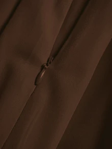 Olithes Women's Casual Pleated Skirt, Versatile For Spring & Autumn - Brown - View 17