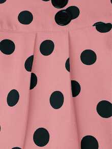 SHEIN Women's All-Over Print Button Front Skirt, Casual Resort Wear - Pink - View 9