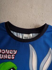 LOONEY TUNES X SHEIN 2pcs/Set Young Boy Casual Sports Style Outfit, Round Neck Short Sleeve T-Shirt And Pants, Comfortable Collaboration Design - Multicolor - View 11