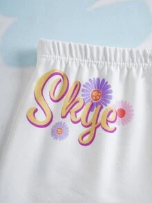 SHEIN | PAW Patrol 3pcs Young Girl Cartoon Print Comfortable Polyamide Shorts - Pink - View 7