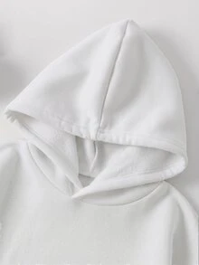 IslaSuriya Women's Casual Streetwear Leopard Print Star Print Hooded Sweatshirt, Suitable For Autumn And Winter, Sporty Style School White Animal Print - White - View 5