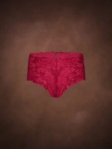 Bella Beso 3 件大码女式内裤，舒适透气性感纯色蕾丝边高弹性 - 彩色 - 查看 10