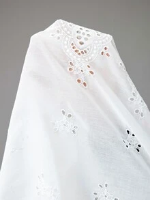 EMERY ROSE 大码度假纯色休闲无袖背心，简约风格，适合日常穿着，春夏季 - 白色 - 查看 9
