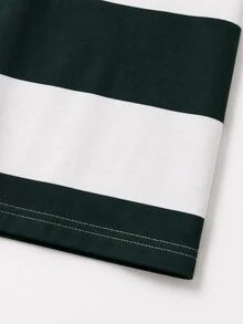 Zerodot Women Green Striped Full Sleeves Polo T-Shirt Casual Daily Fall Pre Fall - Green - View 6