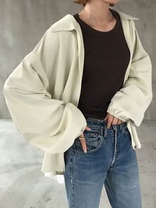 FRIFUL Jaket Wanita Model Baru Gaya Korea dengan Motif Patchwork dan Bahan Jala Transparan untuk Awal Musim Gugur - Aprikot - View 5