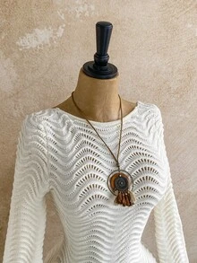 Soleia Plus Size Sweater Jumpsuits Winter - White - View 5