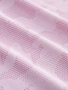 SHEIN Cheerettes Women's Plus Size Round Neck Casual Versatile Daily Wear Sports T-Shirt Pink Mesh Tank Jacquard Knit Breathable Moisture Wicking Shoulder Cutout - Pink - View 10