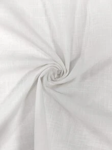 Ceyna Plus Size All-Cotton White V-Neck Casual And Simple Soft-Fit Long-Sleeved Women's Shirt Suitable For All Occasions And Daily Outings - White - View 8