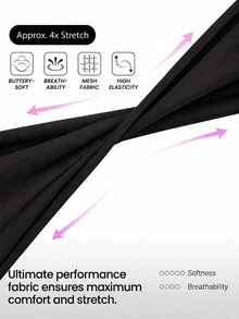 Muchica Women's Black Oversized Sporty Modest Athletic T-Shirt Matching Shorts High Stretch Sports Set Breathable Quick Dry Gym Running Activewear - Black - View 4