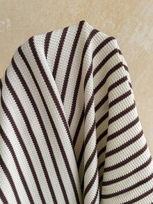 Soleia Women's Plus Size Long Sleeve Asymmetric Shoulder Striped Colorblock 2 Pieces Set Fall - Multicolor - View 9