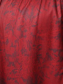 DreamSkyne Plus Size Women's Lace-Up Design Pleated Elegant Gothic Waist-Cinching Party Night Dress Halloween Burgundy Summer - Burgundy - View 6