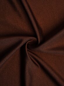 Elenzga Plus Size Women Elegant Daily Outing Commute Office Lace Asymmetrical Hem Long Sleeve Satin Fabric Mid-Length Dress Fall - Brown - View 3