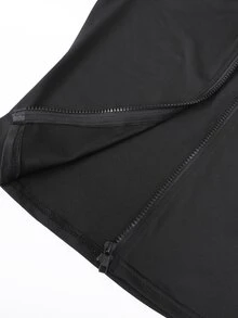 SHEIN Sparklyn 少女纯色简约休闲拉链外套 - 彩色 - 查看 6