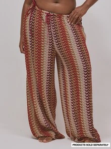 MUSERA Plus Size Cover Ups - Burgundy - View 1