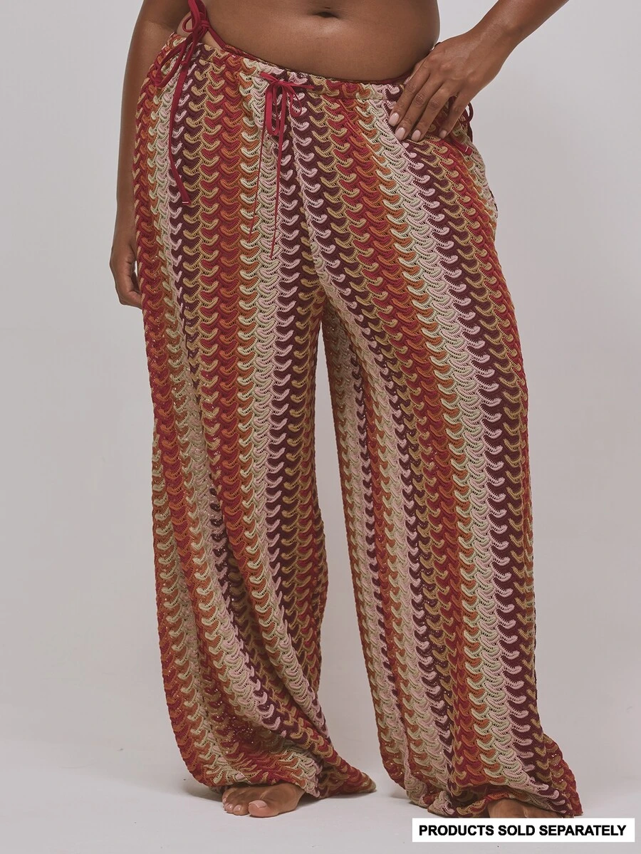 MUSERA Plus Size Cover Ups - Burgundy - View 1