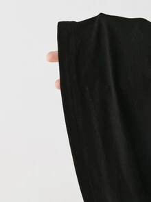 YARNWELL 女款方領長袖上衣－柔軟彈性修身T恤，適合辦公、工作與休閒出遊的秋季日常必備 - 黑色 - 查看 12