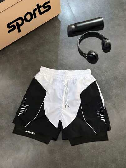 Gym Rark Men's Drawstring Waist Casual Versatile Daily Travel Sports Shorts