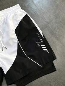 Gym Rark Men's Drawstring Waist Casual Versatile Daily Travel Sports Shorts, Gym - Black - View 5