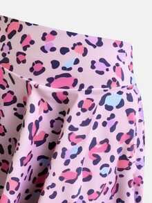 Tween Girl High Waisted Gradient Color Print Athletic Mini Skirt, Fashionable Yoga Skirt, Soft & Buttery Feel, Autumn Winter, Fall, Back To School - Multicolor - View 7