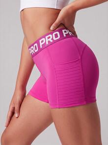 SHEIN Young Girls Solid Color Shorts 2 Pieces Set, Side Pocket Design, High Stretch 4-Way Stretch, Fashionable Versatile Sports Training, Autumn Winter, Gym - Multicolor - View 6