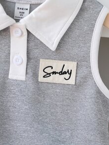 Elladie kids 2件組女孩校園風 Polo 領無袖針織 T-shirt 上衣與百褶裙套裝，開學季夏季職業日運動戶外活動表演白色 - 彩色 - 查看 6